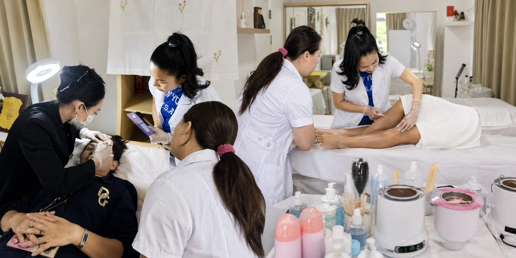 เรียนแว็กซ์หน้าและแว็กซ์ตัวแบบลงมือปฏิบัติจริงในห้องเรียนกลุ่มเล็กที่ Midora Choice Academy กรุงเทพ